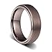 TUSEN JEWELRY 8MM Espresso Brown Matte Brushed Step Edge Tungsten Carbide Ring Wedding Band