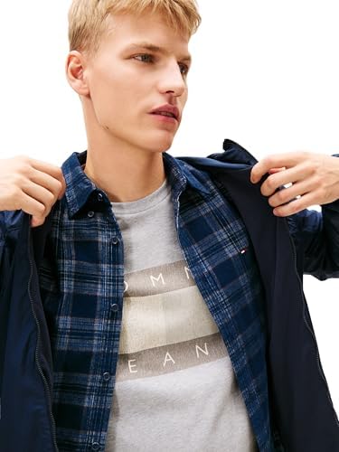 Uomo Giacca a Vento Fleece Chicago con Cappuccio, Blu (Dark Night Navy), M