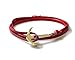 VIRGINSTONE Golden Plated Anchor Bracelets on Colorful Leather