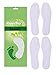 Happystep Cotton Terry Cloth Insoles, Barefoot Shoe Inserts, Sweat Absorption, Odor Control, Moisture-Wicking, Washable and Reusable, Zero Drop Shoe Insoles, 2 Pairs of White (Women Size 8)