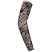 Temporary Fake Slip On Tattoo Arm Sleeve Cycling Basketball Sun Block Sleevelet for Men and Women (Unisex Dark Set, Pack of 5)