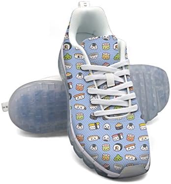 FAAERD Happy Kawaii Sushi Japanese Rice Wasabi Food Men's Fashion Lightweight Mesh Air Cushion Sneakers Walking Shoes
