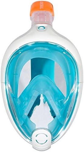 TRIBORD SUBEA EASYBREATH (2018 Version) FULL FACE ANTIFOG SNORKEL MASK WITH A SECURE LOCK AND FREE REPLACEMENT RING &amp; Optional GOPRO CAMERA MOUNT - FOR ADULTS OR KIDS (ATOLL, S/M) 