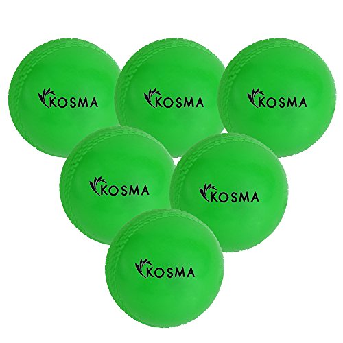 Kosma Set of 6 Wind Ball Cricket Ball | Soft Training Balls | Sports & Outdoors (Green Thanksgiving, Christmas, Birthday - Thumbnail 3