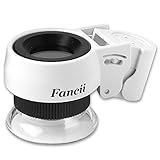 Fancii LED Illuminated Professional 30X Triplet Jewelers Loupe Magnifier with Lighted Stand and UV Black Light