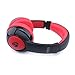 Wireless Bluetooth Headphones, Bodecin Skin Friendly Leather 3D Sound Sport Bluetooth 4.0 Headsets for iPhone/iPad/Android Build in Mic Support TF Card with USB Charging Cable(Black+Red-S99)
