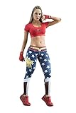 Fiber Colombian Activewear Printed Leggings SuperHero Comics Gym Workout Tights Pants