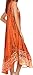 Sakkas 15009 - Alexis Embroidered Long Sleeveless Floral Caftan Dress / Cover Up - Burnt Orange - OS