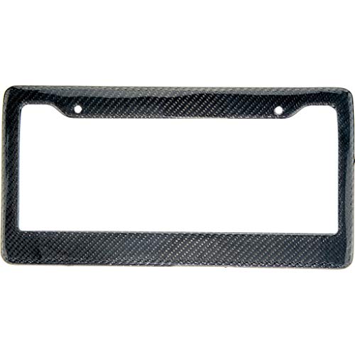 BLVD-LPF Real 100% Carbon Fiber License Plate Frame Tag Cover FF - C with Matching Screw Caps - 1 Frame