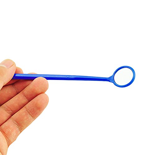 Dental Mirrors Eyelash Extension Mirror Anti-fog Fibre Glass Mirrors 100 pcs Disposable Mouth Exam Mirrors Plastic Dental Instrument