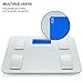 Smart Weigh Digital Bathroom Scale for Body Weight, BMI, Bone Mass, Visceral Fat, Muscle Mass and Calorie Management - Tempered Glass Platform w/Large Digital Backlit LCD- FDA Approved-440lbs -Silver