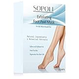 Exfoliating Foot Peeling Mask for Soft Touch Smooth Feet - Dead Skin Remover Peeling Away Calluses - Repair Rough Heels - Soak Socks Booties for Baby Soft Silk Feet - Dry Dead Skin Natural Treatment
