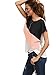 ROMWE Women's Color Block Blouse Short Sleeve