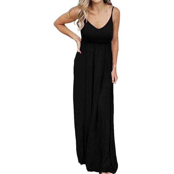 Ponmsva Vestido Largo Sin Mangas Para Mujer, Elegante