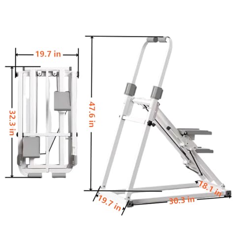 Foldable Stepper for Home Exercise, Vertical Stepper Climber Machine, Adjustable Stair Climber with LCD Monitor & Resistance Bands, Smooth & Quiet Hydraulic System, Full-Body Cardio Workout Equipment