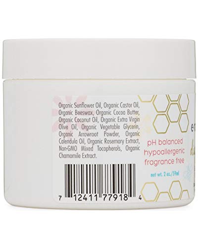 Era Organics Baby Diaper Balm - Extra Soothing and Nourishing USDA Organic Diaper Cream for Dry, Sensitive Skin. All Natural Baby Balm to Help Excess Moisture, Rash and Chafing Baby Ointment