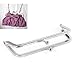 HOUSWEETY Metal Frame Kiss Clasp Lock Arch For Purse Bag Silver Tone 2pc Approx:12.8cm x 6.5cm(5