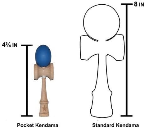 Pocket Size Blue Rubberized Super Kendama, Micro Kendama, Mini Kendama, Japanese Wooden Toy, Free String, USA Seller by Super Kendama