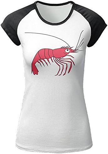 Prawn Fashion Girl Women's Casual T-Shirt Top Tees O Neck Short Sleeve Tees