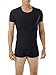 Underworks Mens Microfiber Compression Crew Neck T-shirt, Xlarge, Black