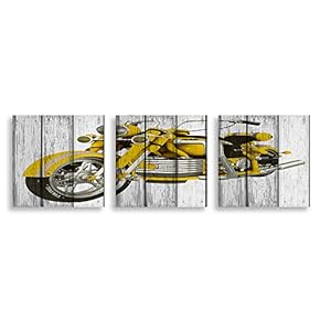 Vehicle on Vintage Wood Background Home Artwork for...