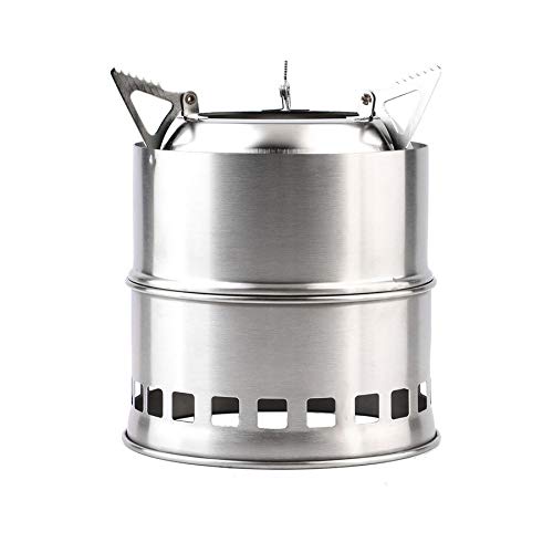 Cheekbone 2019 Newest Portable Stainless Steel Camping Stove Outdoor Wood Stove Firewoods Furnace Lightweight BBQ Picnic Solidified Alcohol Stove - Thumbnail 2