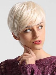 Amazon Com Beisd Mixed White Hair Wigs For Women Short Pixie Cut