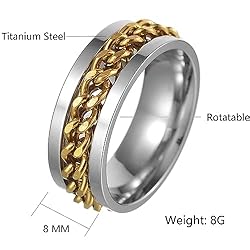 Udolfly Mens Fidget Rings Anxiety Rings for Men