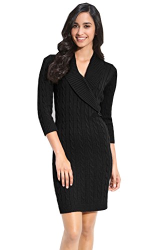 calvin klein black sweater dress