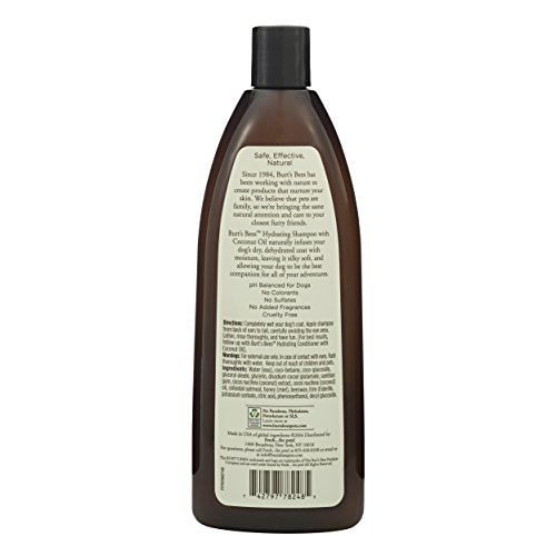 Burt's Bees For Dogs Care Plus Natural Hydrating Shampoo With Coconut Oil | Puppy and Dog Shampoo, 16 Ounces