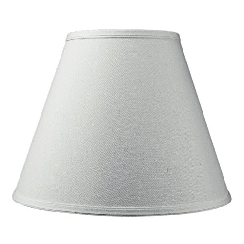 HomeConcept 071411EHWH Hard Back Empire Lampshade with Brass Spider Fitter by Home Concept, 7" x 14" x 11", White - Thumbnail 2