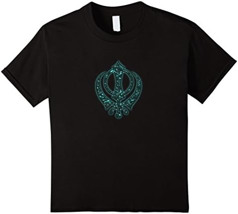 Kids Sikh Khanda Symbol T Shirt 10 Black