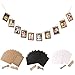 Get Orange 30 pcs DIY Paper Photo Frame Wall Deco with Mini Clothespins and Stickers - Fits 4