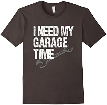 Men's I Need My Garage Time - Funny Car Guy T-shirt Medium Asphalt