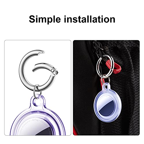 Waterproof Airtag Holder, DDJ 4 Pack Airtag Keychain, AirTag Case For