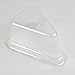 100 pcs BPA-Free Clear Plastic Black Base Cake Pie Tarts Slice To-Go Wedge Container Holders