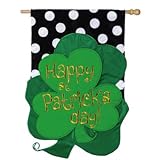 St. Patrick Clover Vertical Flag
