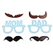 Photo Booth Props Funny DIY Kit for Baby Shower Boy Birthday Party Decorations Costume Dress-up Accessories Doubtless Bay (25Pcs blue)