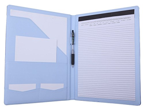 image for Mymazn Padfolio Portfolio Resume Folder with Pocket, Premium Faux Leat