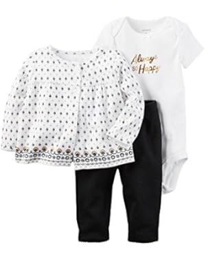 Baby Girls' 3-Piece Geo Cardi Set