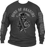 Sons of Anarchy Fear the Reaper Charcoal Long Sleeve T-shirt (Medium)