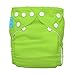 Charlie Banana Baby Fleece Reusable and Washable Cloth Diaper System, 1 Diaper and 2 Inserts, One Size, Green