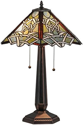 Tiffany Style Stained Glass Glasgow Bungalow Table Lamp