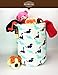 HUNRUNG Laundry Hamper,Large Canvas Fabric Lightweight Storage Basket Toy Organizer Dirty Clothes Collapsible Waterproof for College Dorms, Children Bedroom,Bathroom (Round-Double Dinosaur)