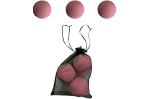 AHSR PRODUCTS Sky Bounce Color Rubber Handballs for Recreational Handball, Stickball, Racquetball, Catch, Fetch, Dogs Toys and Many More Games, 2 1/4-Inch, Pink, 3 Count with AHSR Pouch