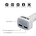 MONKA@ 4in1 3.1A FAST DUAL USB Car Charger with iPhone 6, 6 Plus, 5s, 5c, 4s, 4, iPods,iPad,Samsung Galaxy Note4 5 S4 5 Cell Phones,GPS,Tablets,Blue LED Displays Voltage,USB Charged Devices(White)