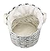 Org Store Cotton Fabric Collapsible Laundry Basket Dirty Clothes Hamper - Perfect for College Dorms, Kids Room & Bathroom (Whale Patterned)