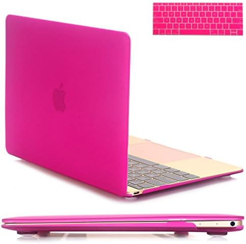 MacBook 12 inch Case,Plastic Hard Case &amp; Keyboard Cover for Apple MacBook 12 inch with Retina Display A1534,Wine Red