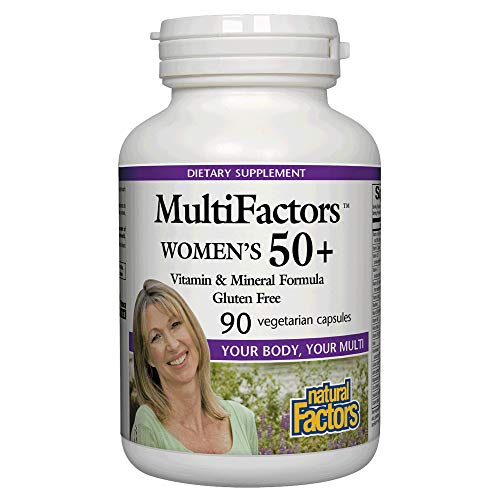 Natural Factors - MultiFactors Women's 50+, Multivitamin Support Daily Nutritional Needs of Women Over 50, Gluten Free, 90 Vegetarian Capsules