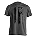 Dion Wear Men's Short Sleeve Graphic T-Shirt, Skull Flag, Grey, X-Large